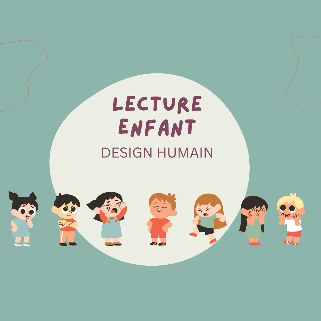 Symbole du design humain pour l'enfant, un dessin de plusieurs enfants ressentant différentes émotions.