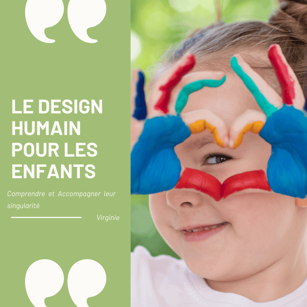 Image illustrant une petite fille qui réalise un coeur avec ses doigts illustrant l'amour de soi pour la page design humain pour les enfants