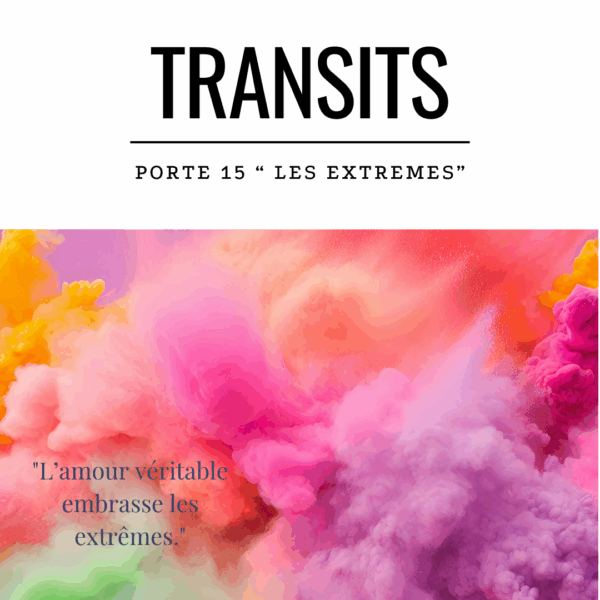 Nuages de poudre colorée explosant dans des teintes vives (rose, orange, jaune, vert), illustrant l’énergie vibrante, démesurée et fluide de la Porte 15 en Design Humain, associée à l’amour de la diversité et des rythmes atypiques.
